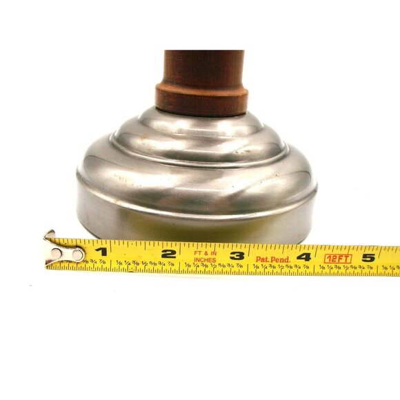 Wooden Metal Candleholder Vintage MCM Rustic Heavy 9.5" Replacement Centerpiece - Picture 7 of 12